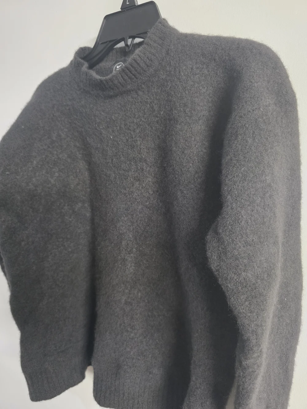 Vintage 90s Nike Golf Sweater Womens XL 100% Lambswool Black Hong Kong Swoosh